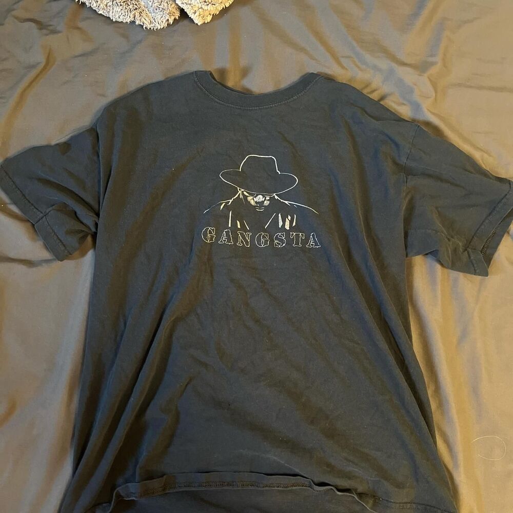 Unbranded Men's Grey and Black T-shirt